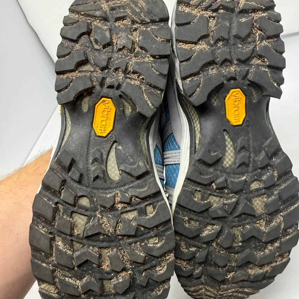 LL Bean Tek 2.5 Waterproof Hiking Shoes Womens 6 Blue Grey Vibram Sole 303621